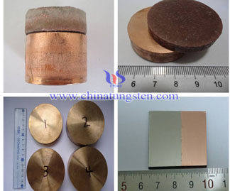 Tungsteno Cobre Material clasificado funcionalmente